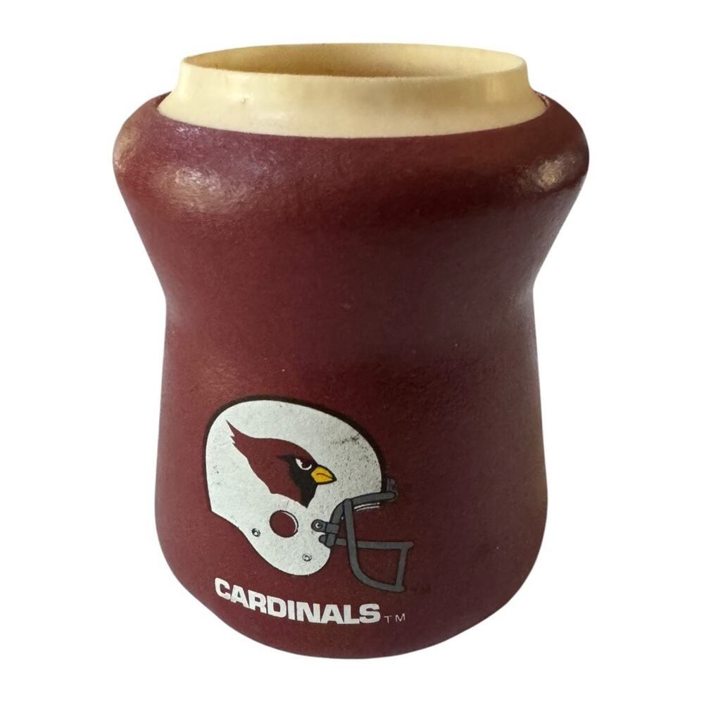 VTG Arizona Cardinals Helmet Beer Can‎ Koozie NFL Football Tailgate Holder Retro